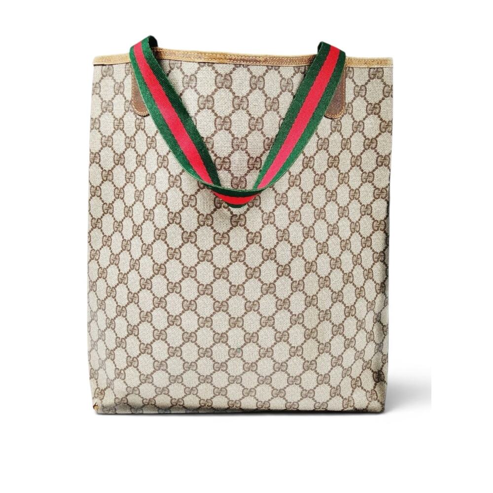 Vintage GUCCI GG Supreme Web Sherry Line Tote Bag 002-123-6487 - Picture 2 of 10